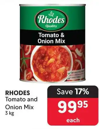 Makro RHODES Tomato and Onion Mix offer