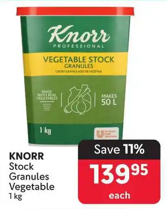 Makro KNORR Stock Granules Vegetable offer