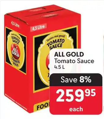 Makro ALL GOLD Tomato Sauce offer