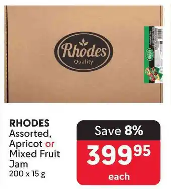 Makro RHODES Assorted, Apricot or Mixed Fruit Jam offer