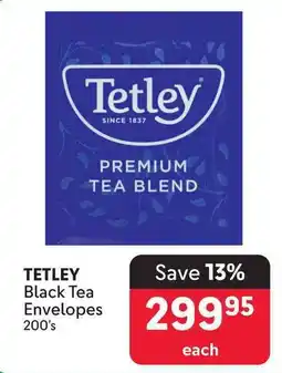 Makro TETLEY Black Tea Envelopes offer