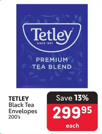 Makro TETLEY Black Tea Envelopes offer