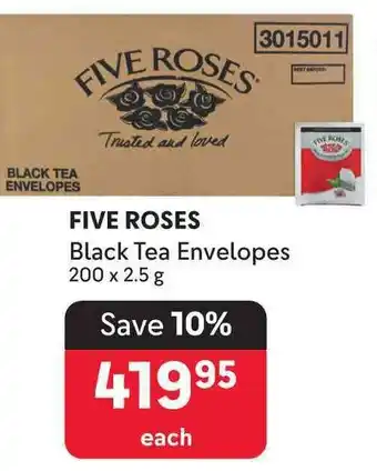 Makro FIVE ROSES Black Tea Envelopes offer