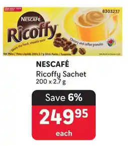 Makro NESCAFÉ Ricoffy Sachet offer