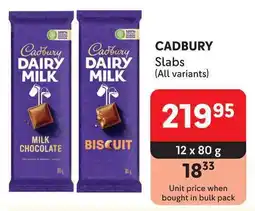 Makro CADBURY Slabs offer