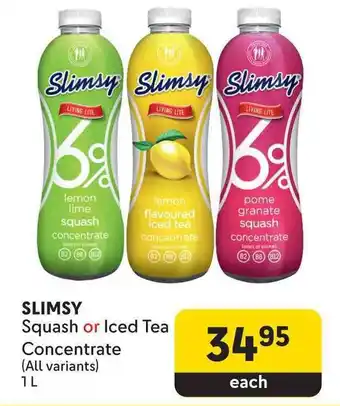 Makro SLIMSY Squash or Iced Tea Concentrate offer