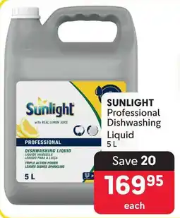 Makro SUNLIGHT Professional Dishwashing Liquid offer