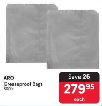 Makro ARO Greaseproof Bags offer