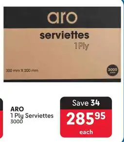 Makro ARO 1 Ply Serviettes offer