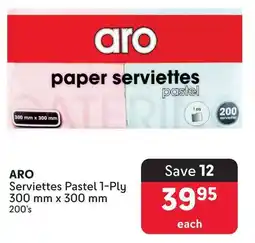 Makro ARO Serviettes Pastel 1-Ply offer