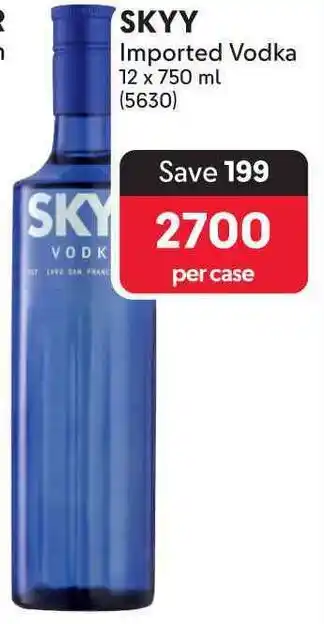 Makro SKYY Imported Vodka offer