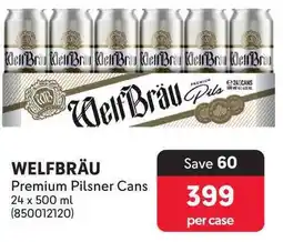 Makro WELFBRÄU Premium Pilsner Cans offer