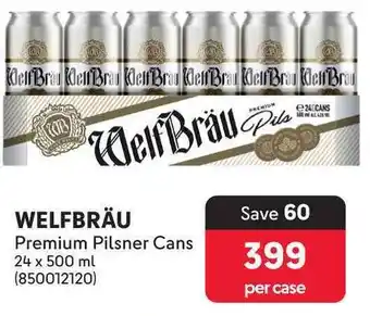 Makro WELFBRÄU Premium Pilsner Cans offer