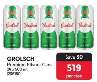 Makro GROLSCH Premium Pilsner Cans offer