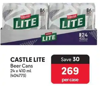 Makro CASTLE LITE Beer Cans offer