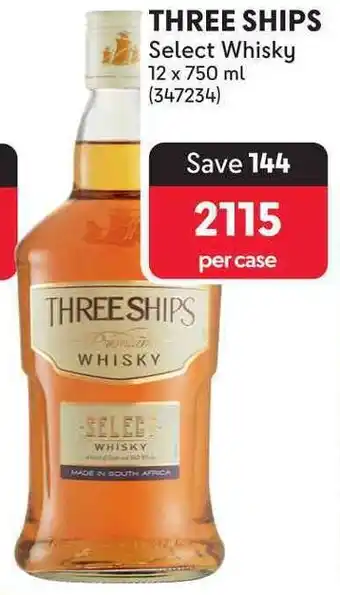 Makro THREE SHIPS Select Whisky offer