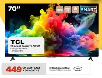 HiFi Corp TCL 70-inch 4K Google TV-70P655 offer