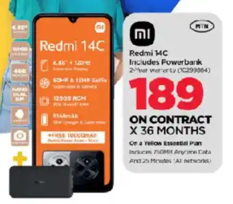 HiFi Corp Redmi 14C Includes Powerbank offer