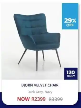 Decofurn Bjorn velvet chair offer