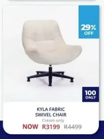 Decofurn Kyla fabric swivel chair offer