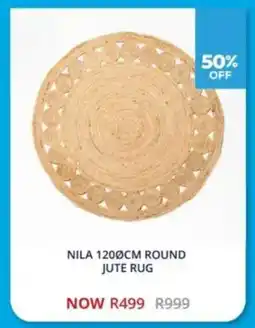 Decofurn Nila round jute rug offer