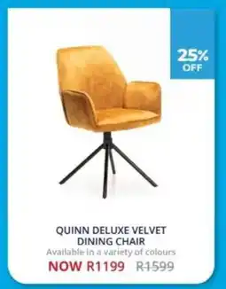 Decofurn Quinn deluxe velvet dining chair offer