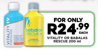 Fresh Stop Vitality or babalas rescue offer