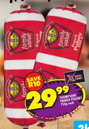 Shoprite Thompsons french polony offer