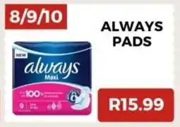 Saverite Always pads offer