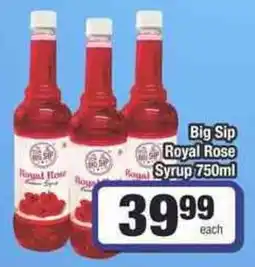 Frontline Big Sip Royal Rose Syrup offer