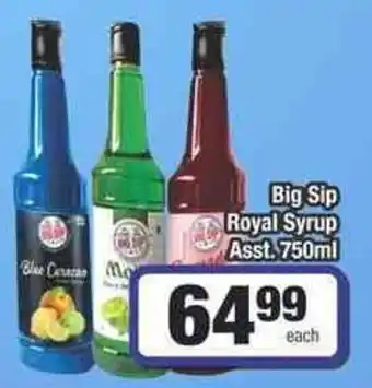 Frontline Big Sip Royal Syrup Asst. offer