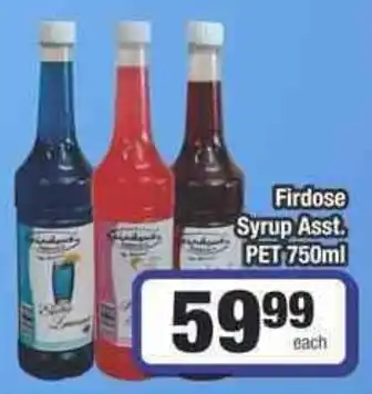 Frontline Firdose Syrup Asst. offer