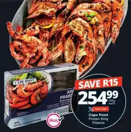 Checkers Cape Point Frozen King Prawns offer