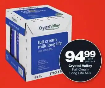 Checkers Crystal Valley Full Cream Long Life Milk offer