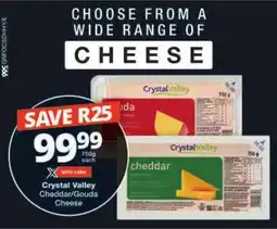 Checkers Crystal Valley Cheddar/Gouda Cheese offer