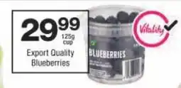 Checkers Export Quality Blueberries offer