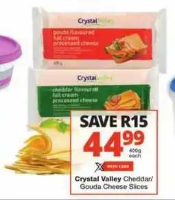 Checkers Crystal Valley Cheddar/ Gouda Cheese Slices offer