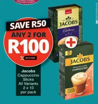 Checkers Jacobs Cappuccino Sticks All Variants offer