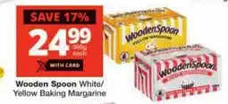 Checkers Wooden Spoon White/ Yellow Baking Margarine offer