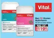 Dis-Chem Vital Men Or Women Multivitamin-30 Film Coated Tablets Each offer