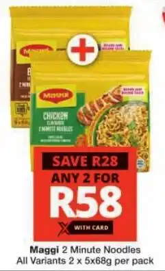 Checkers Maggi 2 Minute Noodles All Variants offer