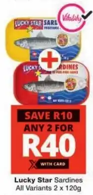 Checkers Lucky Star Sardines All Variants offer