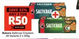 Checkers Bakers Salticrax Crackers All Variants offer