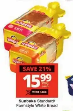 Checkers Sunbake Standard/ Farmstyle White Bread offer