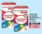 Activovite Complete Multivitamin & Mineral-30 Caplets Each