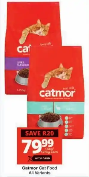 Checkers Catmor Cat Food All Variants offer