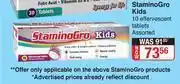 Dis-Chem StaminoGro Kids Assorted-10 Effervescent Tablets offer