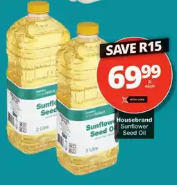 Checkers Housebrand sunflower seed oil offer