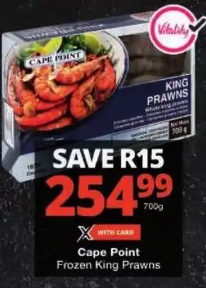 Checkers Cape Point Frozen King Prawns offer