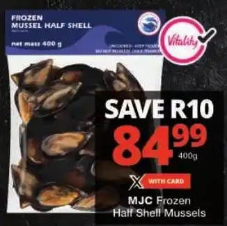 Checkers MJC Frozen Half Shell Mussels offer